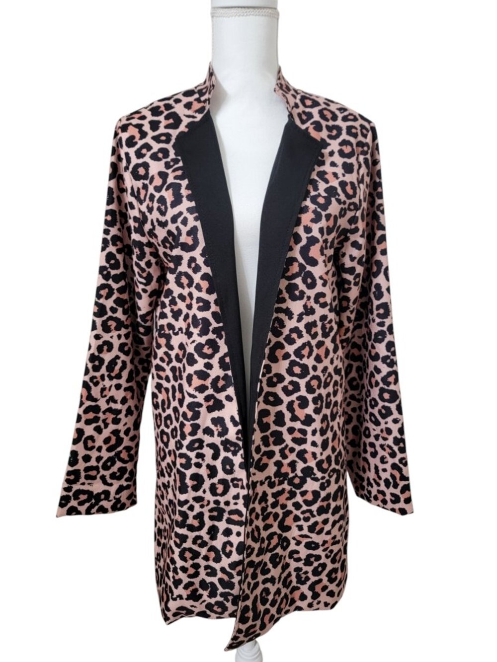 Fashion Wear Size L Leopard Print Open Blazer / Duster